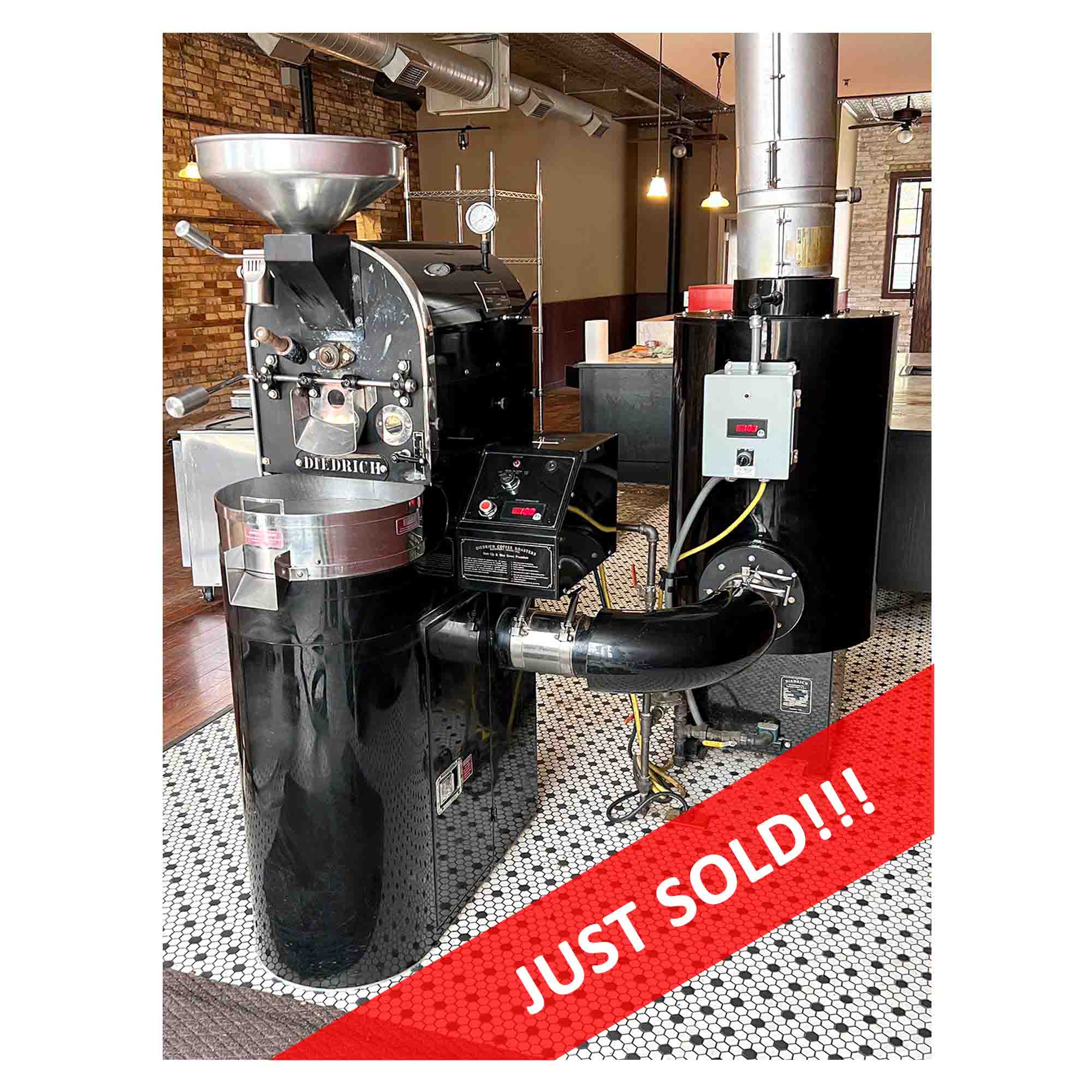 3kg Diedrich IR3N Used Coffee Roaster, Afterburner, and Ducting — 200