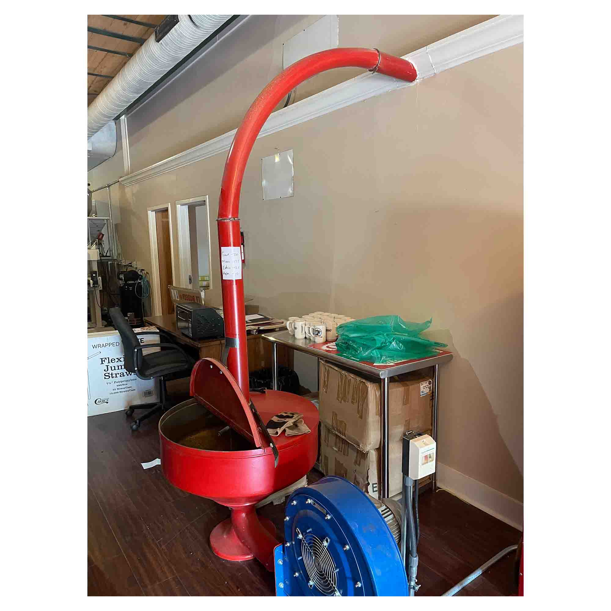 40kg Vittoria Used Coffee Roaster and Mini-Plant of Equipment Including Silos - Stock S0041