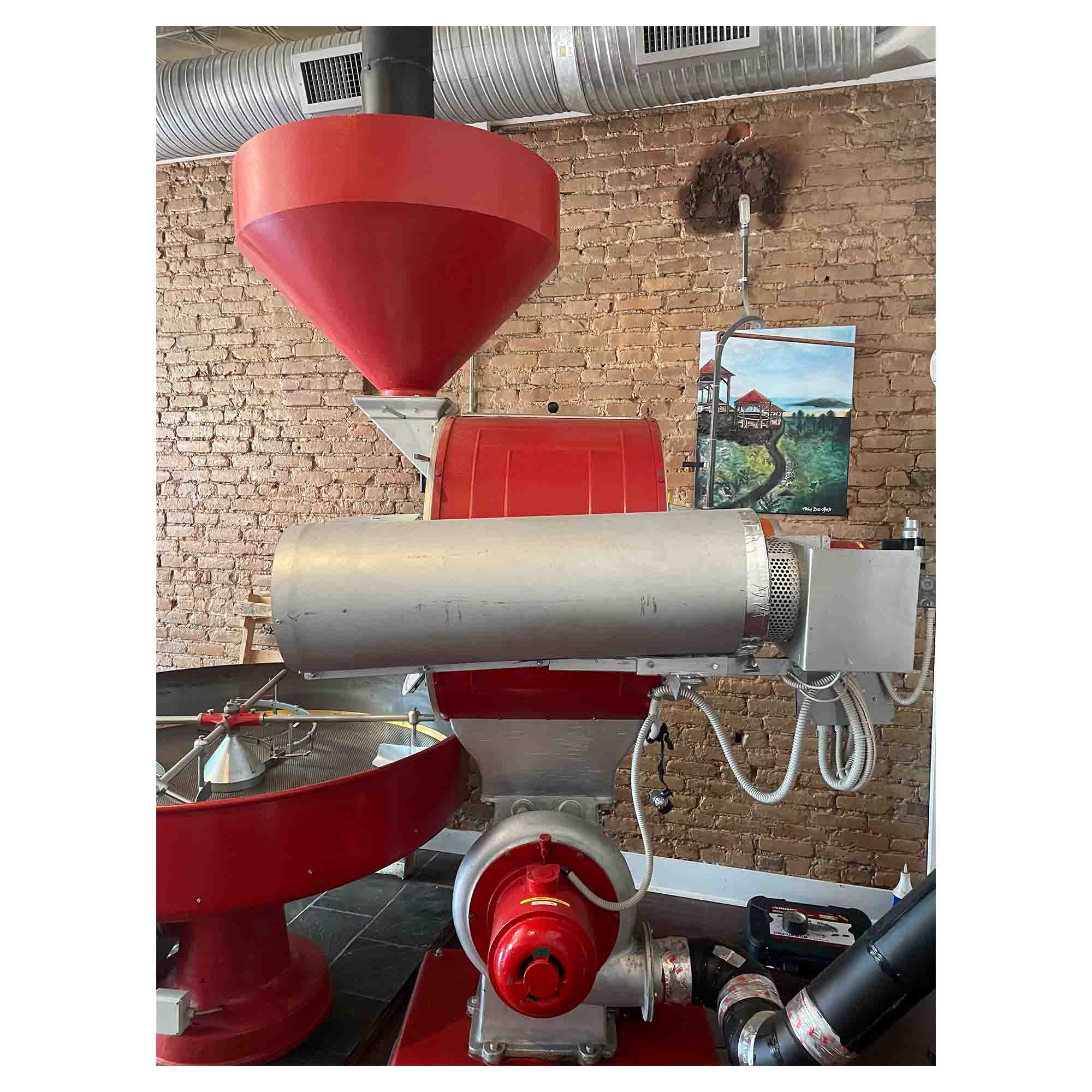 40kg Vittoria Used Coffee Roaster and Mini-Plant of Equipment Including Silos - Stock S0041