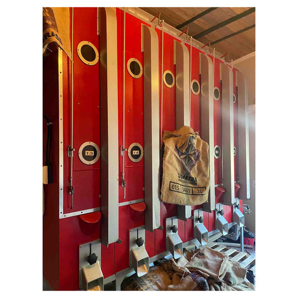 40kg Vittoria Used Coffee Roaster and Mini-Plant of Equipment Including Silos - Stock S0041