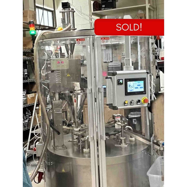 Used K-Cup Filling and Sealing Machine - Model RCC-1-3000 Rotary Style - 50 cpm - IN STOCK