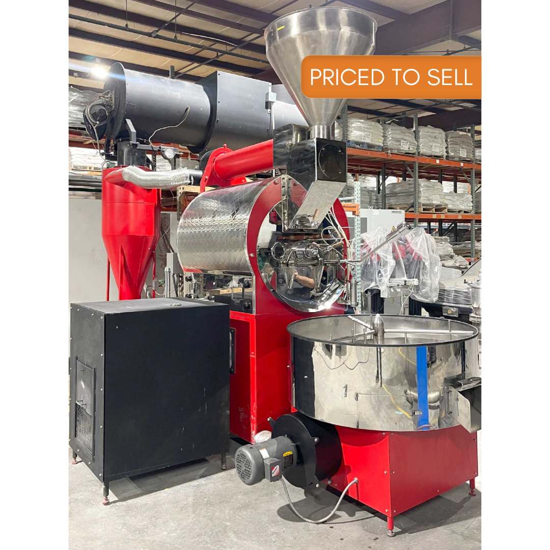 70kg Used Coffee Roaster and Afterburner - US Roaster Corp - Hot Air Convection