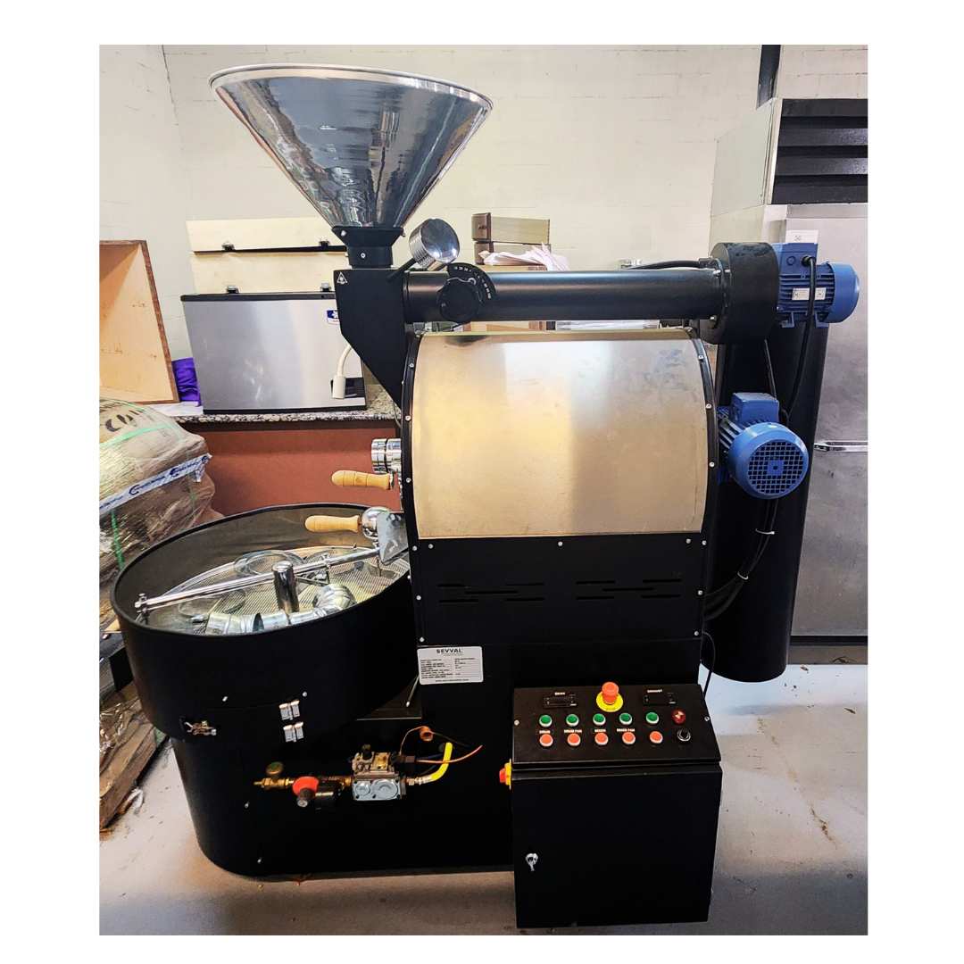 15kg Used Coffee Roaster - 2017 Sevval KM-15 - Never Used! - Stock S0295