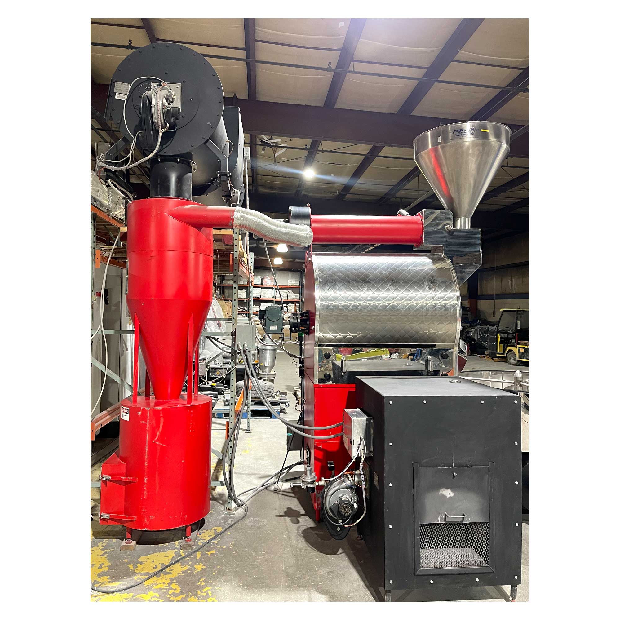 70kg Used Coffee Roaster and Afterburner - US Roaster Corp - Hot Air Convection