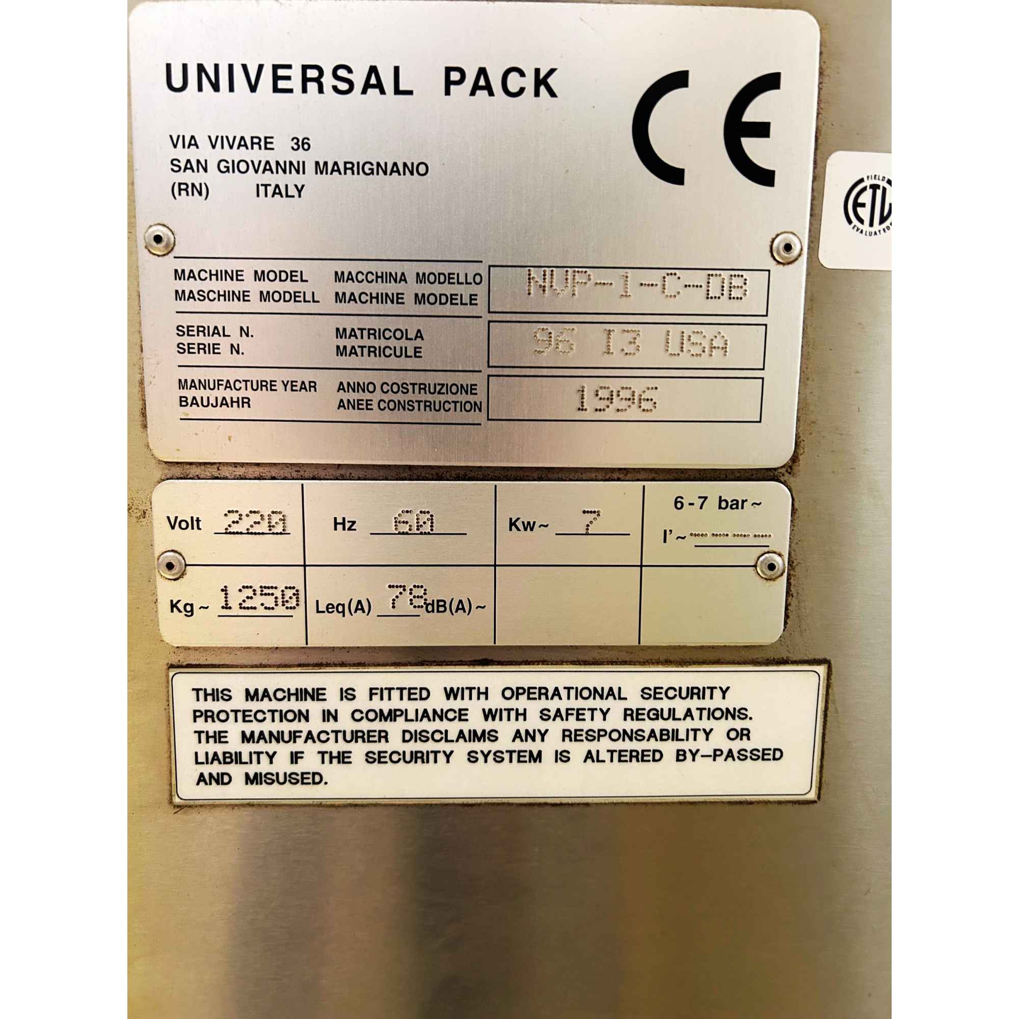 Universal Packing Machine - NVP-1-C