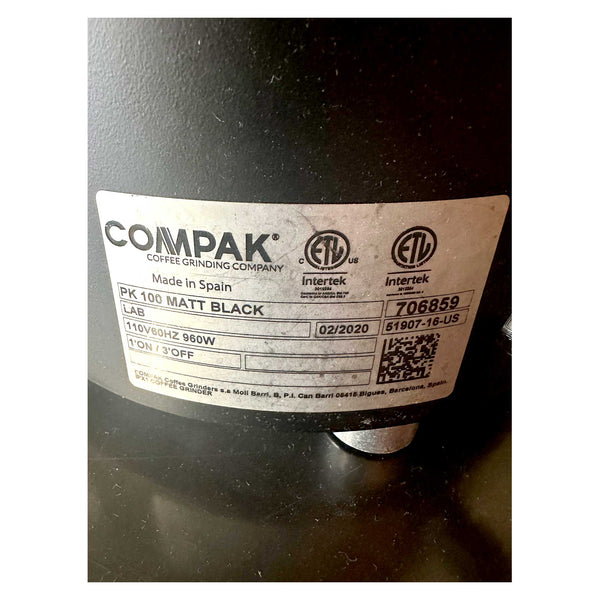 Compak Used Coffee Grinder - PK100