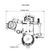 3 kilo Toper Roaster dimensions and layout. Top view.