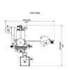 60 kilo Toper Roaster dimensions and layout. Top view.