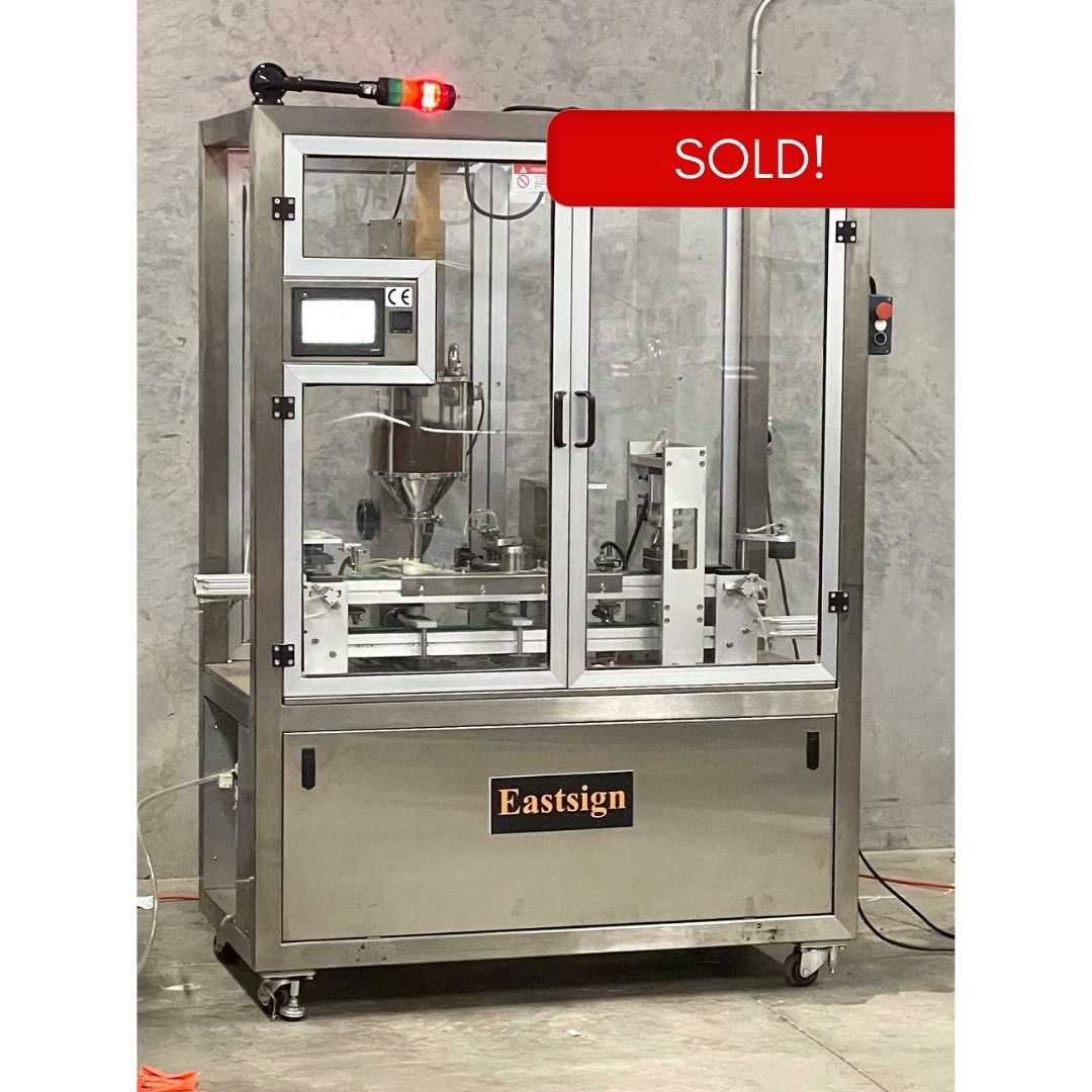 Used K-Cup Filling and Sealing Machine - Eastsign DCC-1-1500 Inline Style - 25 cpm - IN STOCK #1