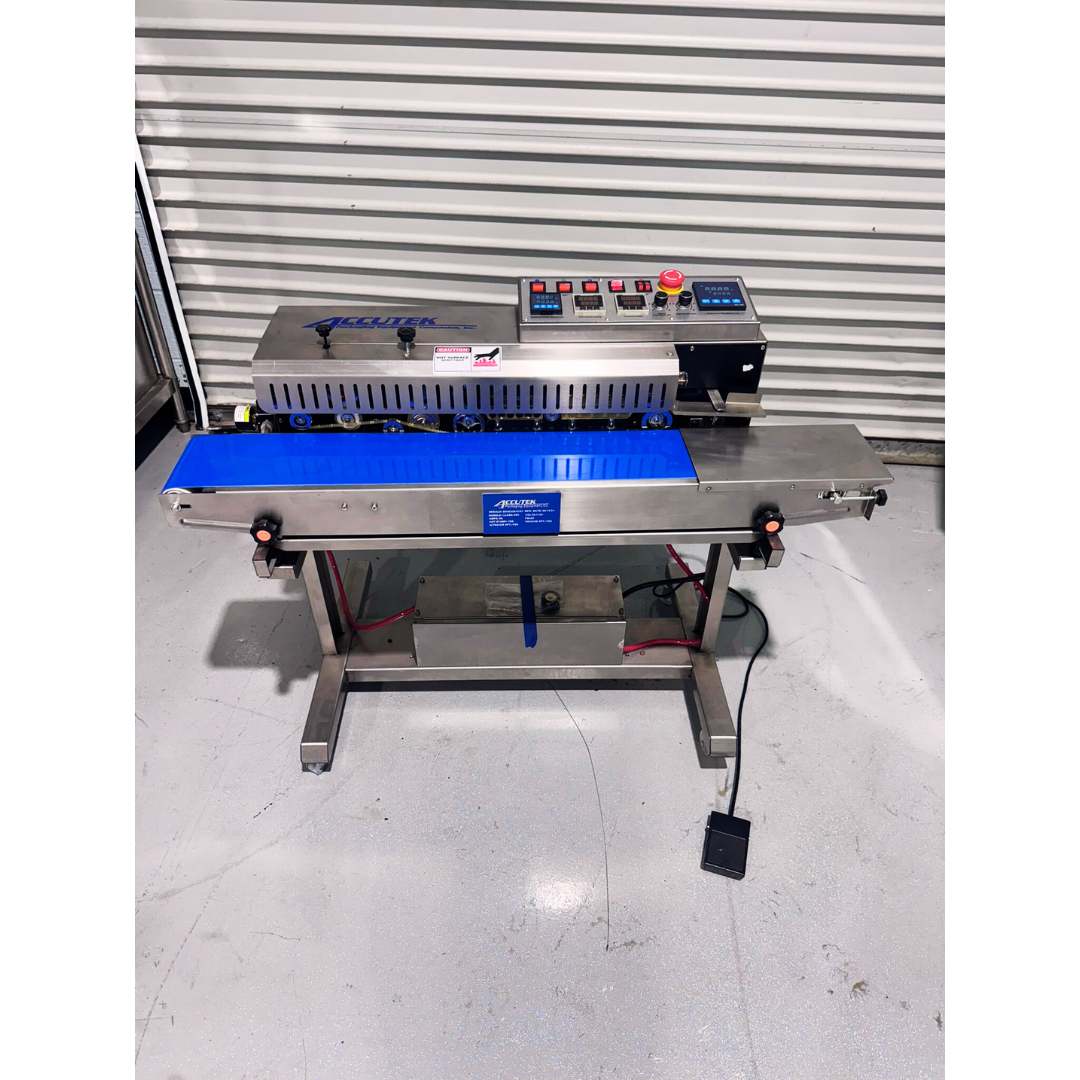 Accutek Used Horizontal Band Sealer with Nitrogen & Date Encoder - Never Used - 2024 - Stock S0531