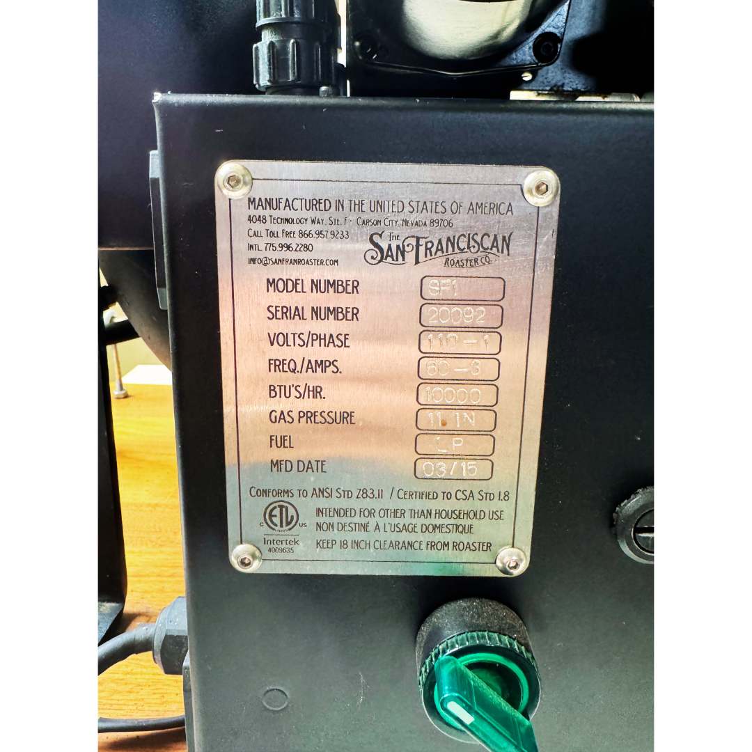 Used Coffee Roaster - 1 lb. San Franciscan SF-1 - 2015 - Stock S0555