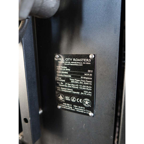 30kg Used Coffee Roaster — Mill City Roasters - 2021 - Stock S0585