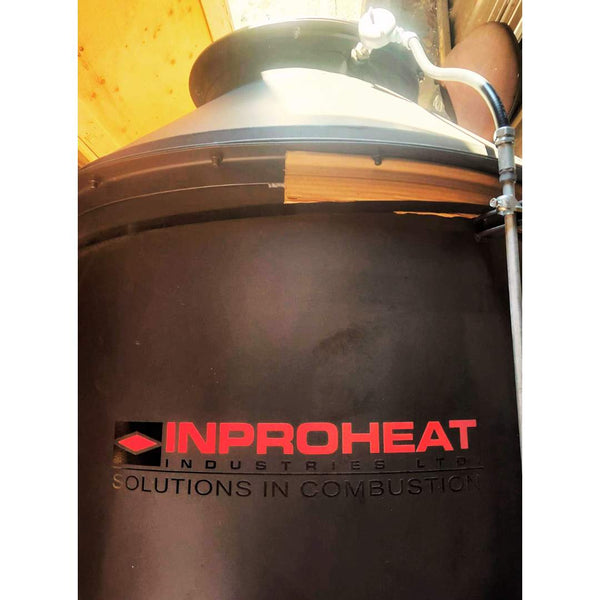 Top view of InProHeat coffee roaster afterburner, built 2016, 1.5M BTU thermal oxidizer for Probat G60/G90.