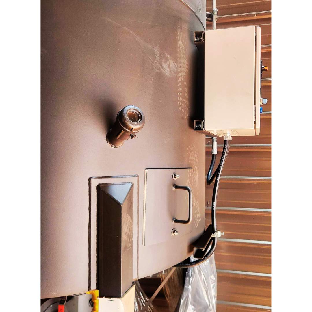 View of connector for InProHeat coffee roaster afterburner, built 2016, 1.5M BTU thermal oxidizer for Probat G60/G90.