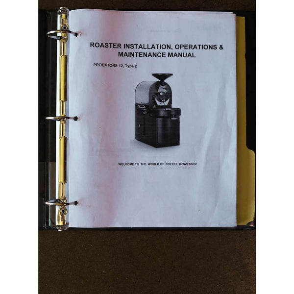 Manual for 2018 Probat P12-2 12kg coffee roaster