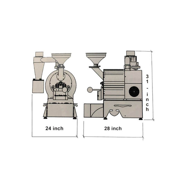 2kg Gemma used coffee roaster dimensions