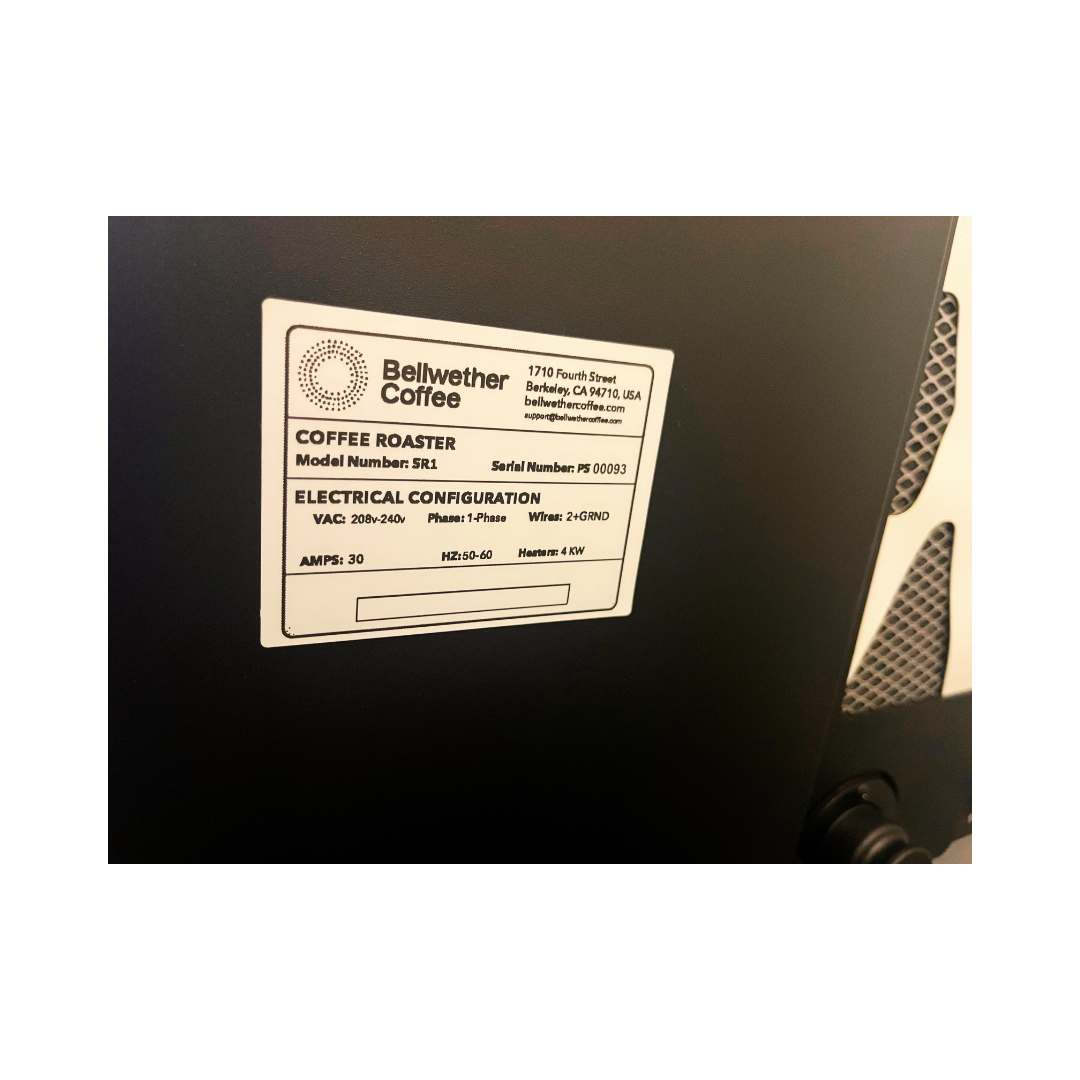 1.5kg Continuous Roast Bellwether Used Coffee Roaster - 2024 - Stock S0658