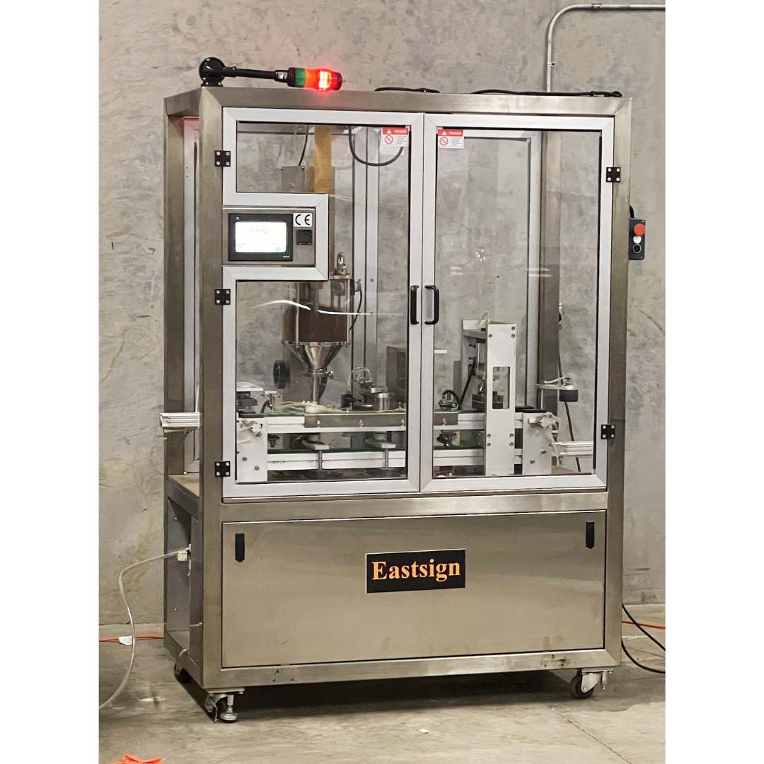 Used K-Cup Filling and Sealing Machine - Eastsign DCC-1-1500 Inline Style - 25 cpm - Stock S0668