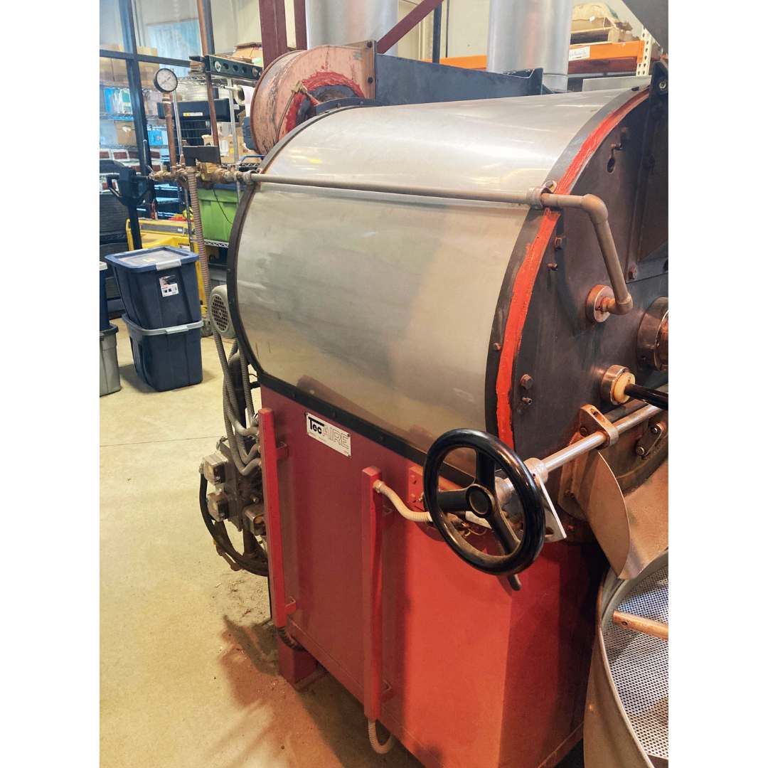 2012 TecAire coffee roaster back angle