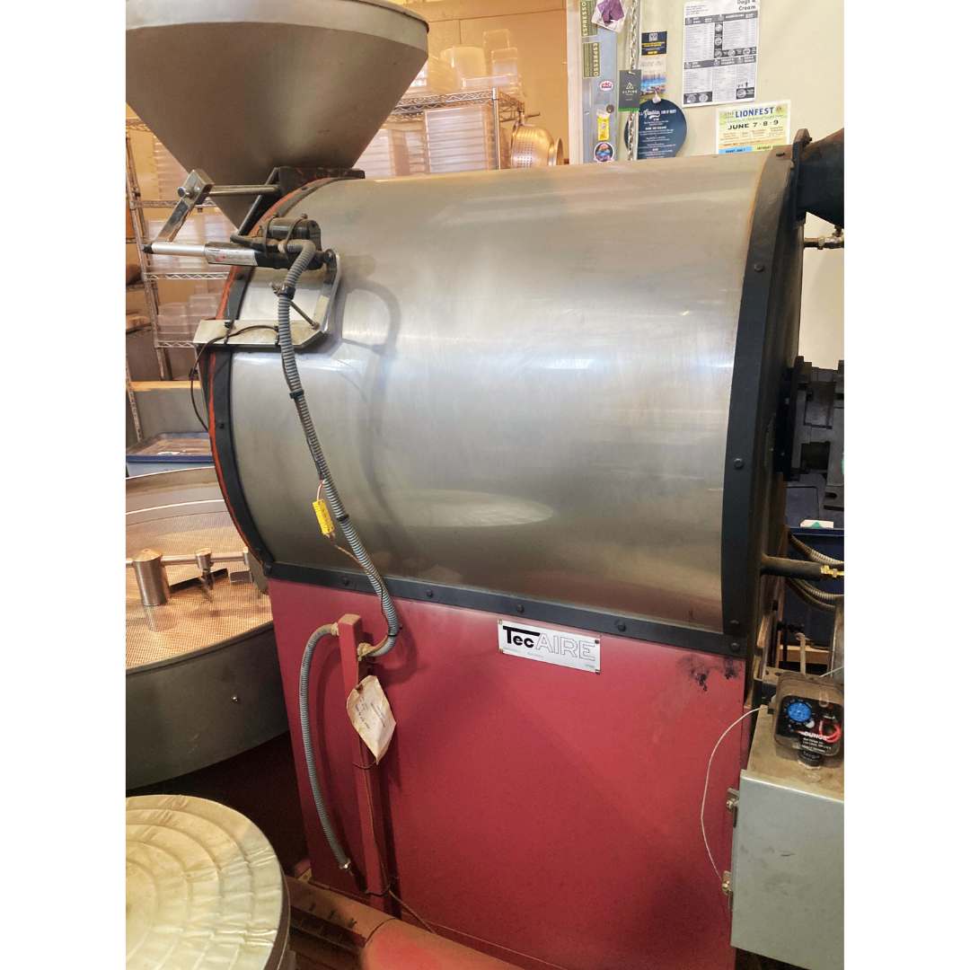 2012 TecAire coffee roaster left side angle