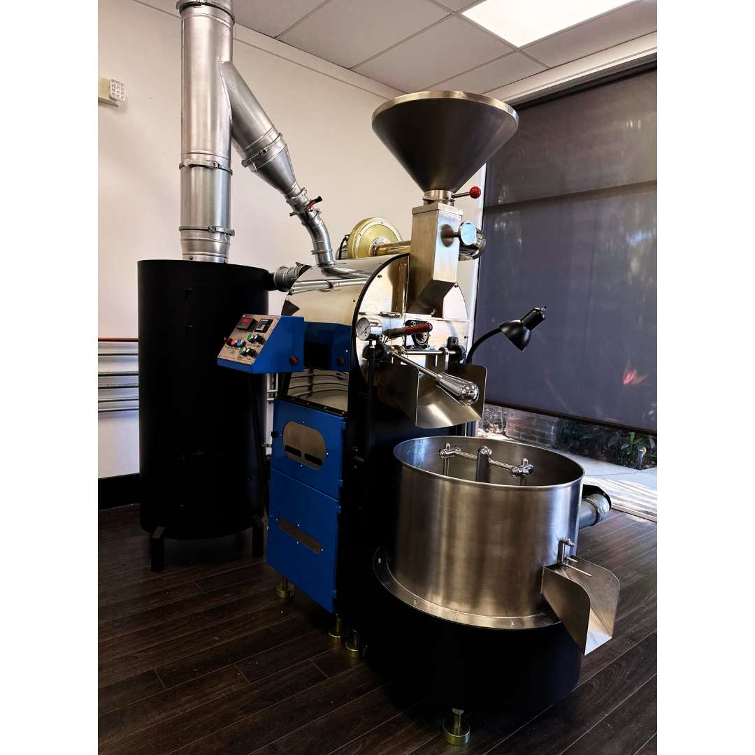 10kg MCR-10 used coffee roaster with chaff collector and ducting