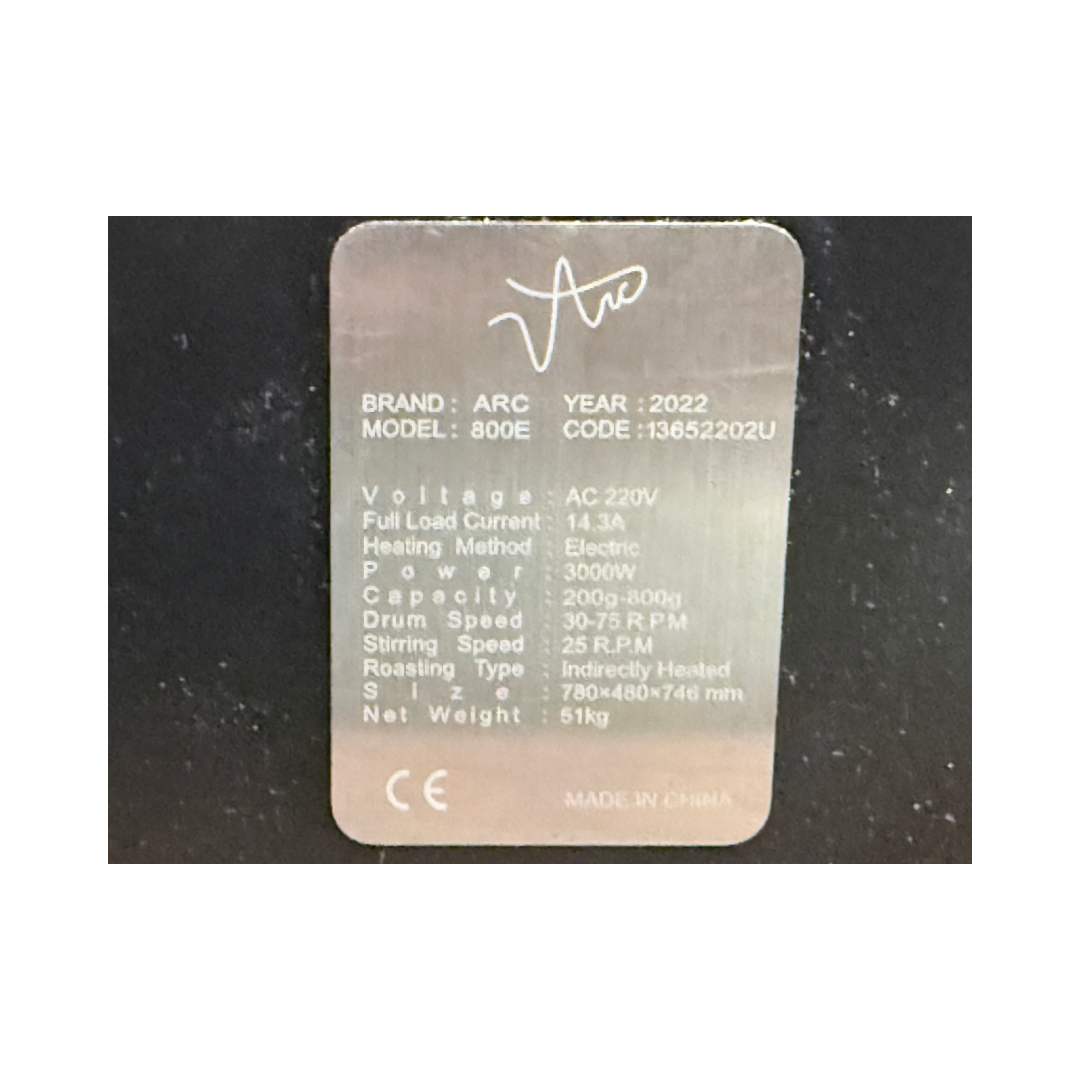 2022 800g ARC 800E used coffee roaster plate