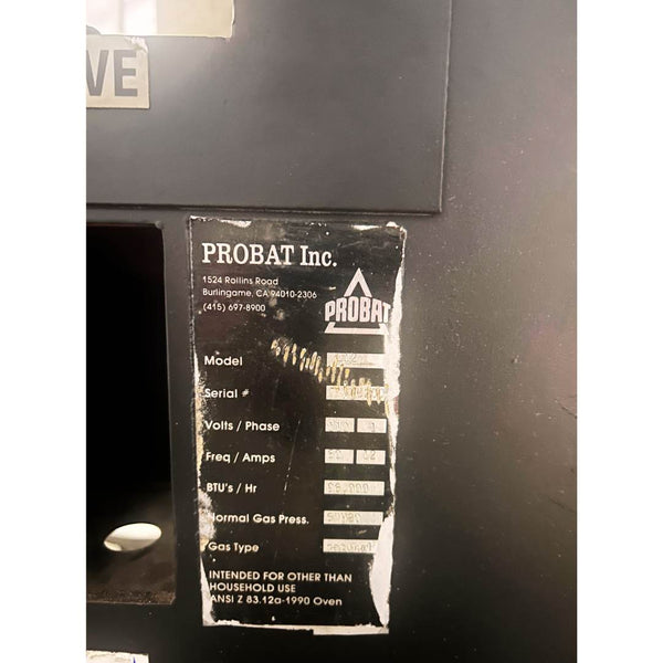 12kg Probat L12 used coffee roaster info sticker