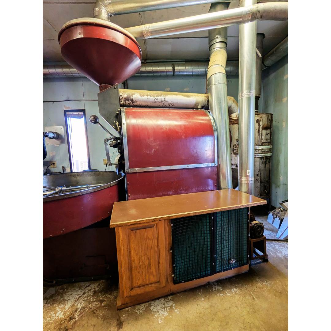 30kg Trabattoni used coffee roaster right side and ducting