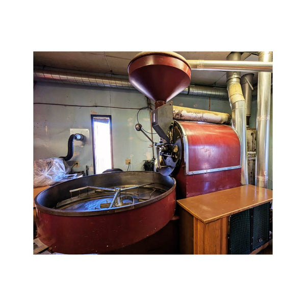 30kg Trabattoni used coffee roaster right side wide shot