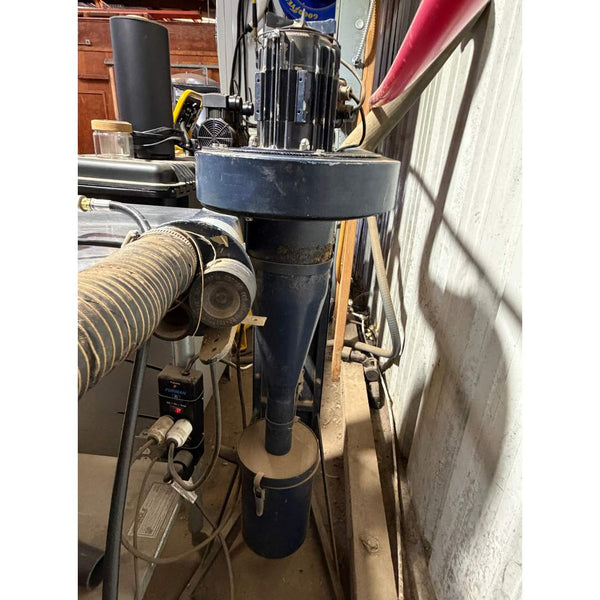 1987 1kg Probat BRZ-2 used sample coffee roaster chaff collector different angle