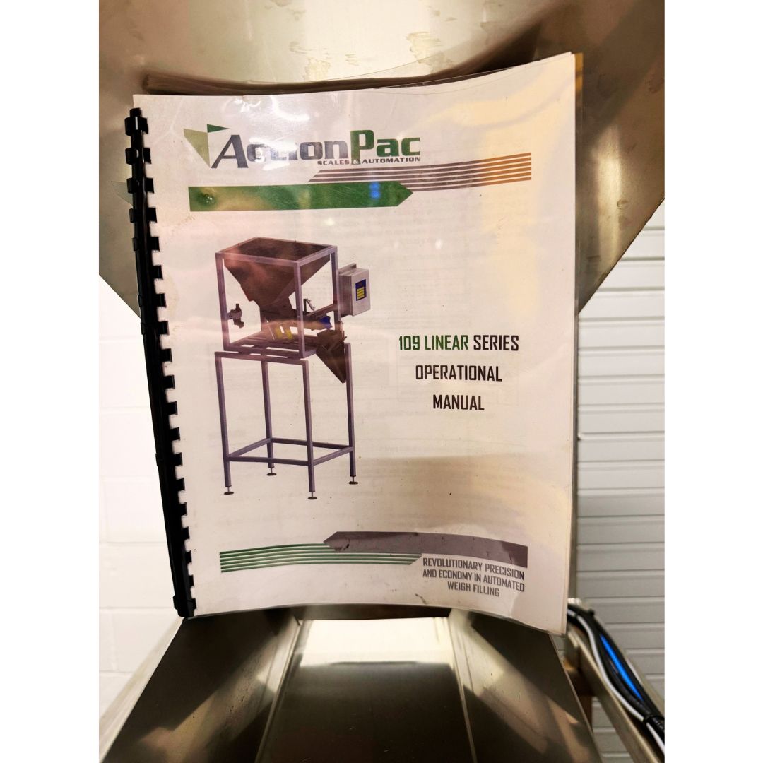 2022 ActionPac ME109 used weigh fill machine manual