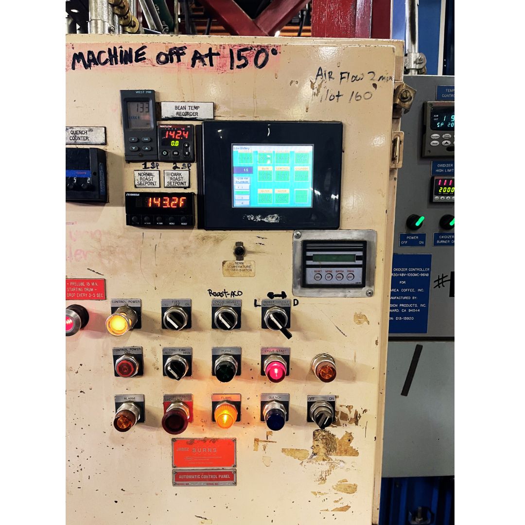 1989 180kg Probat 23R used industrial coffee roaster mini-plant panel