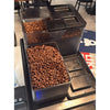 2023 Franke S700 used espresso machine view looking top down into the dual coffee bean holding compartments
