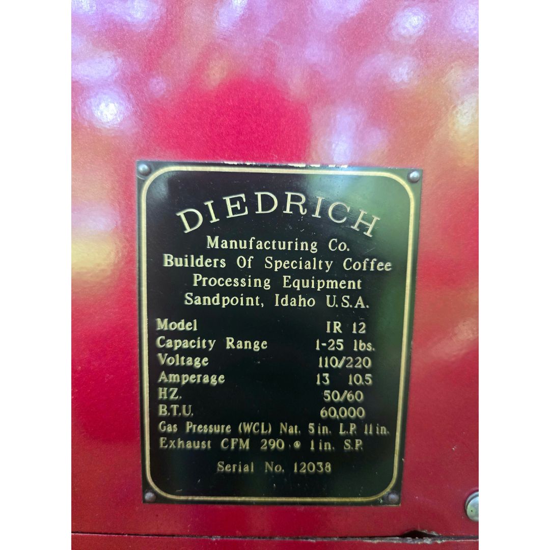 Used Coffee Roasting Machine — 12kg Diedrich IR-12 - Circa 2000 - Stock S0764