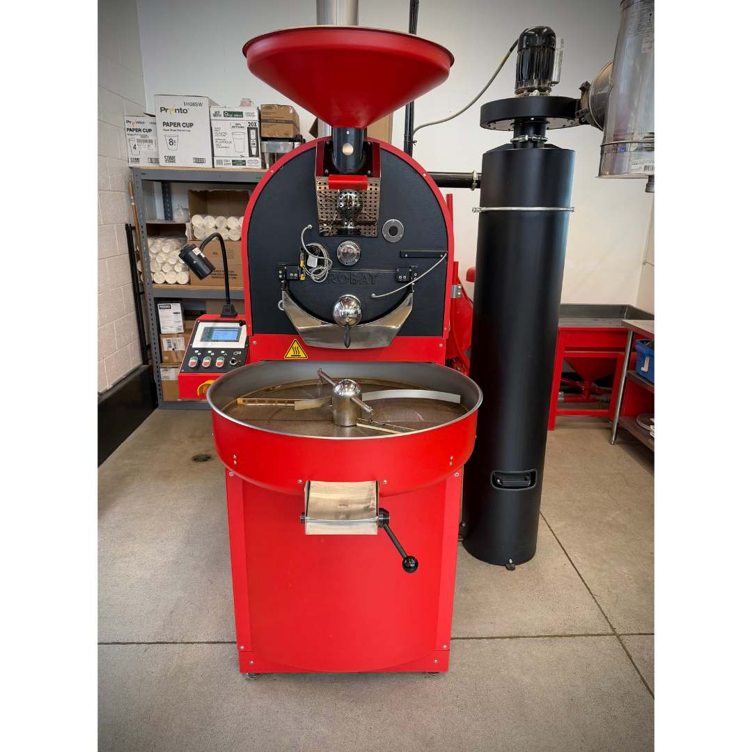 12kg Probat P12-2 Used Coffee Roasting Machine and Matching Loader - 2018 - Extreme Low Use - Stock S0768