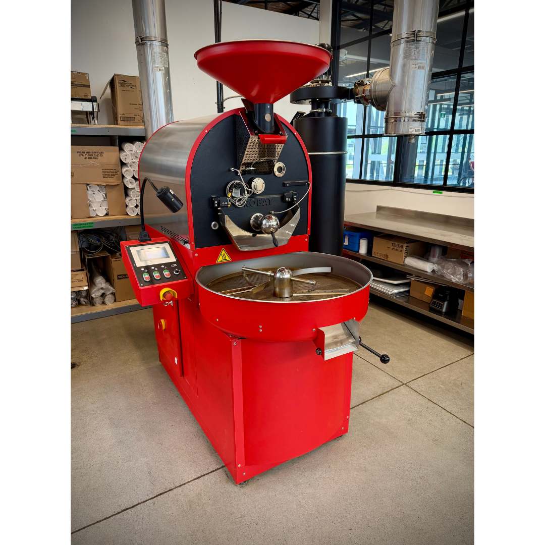 12kg Probat P12-2 Used Coffee Roasting Machine and Matching Loader - 2018 - Extreme Low Use - Stock S0768