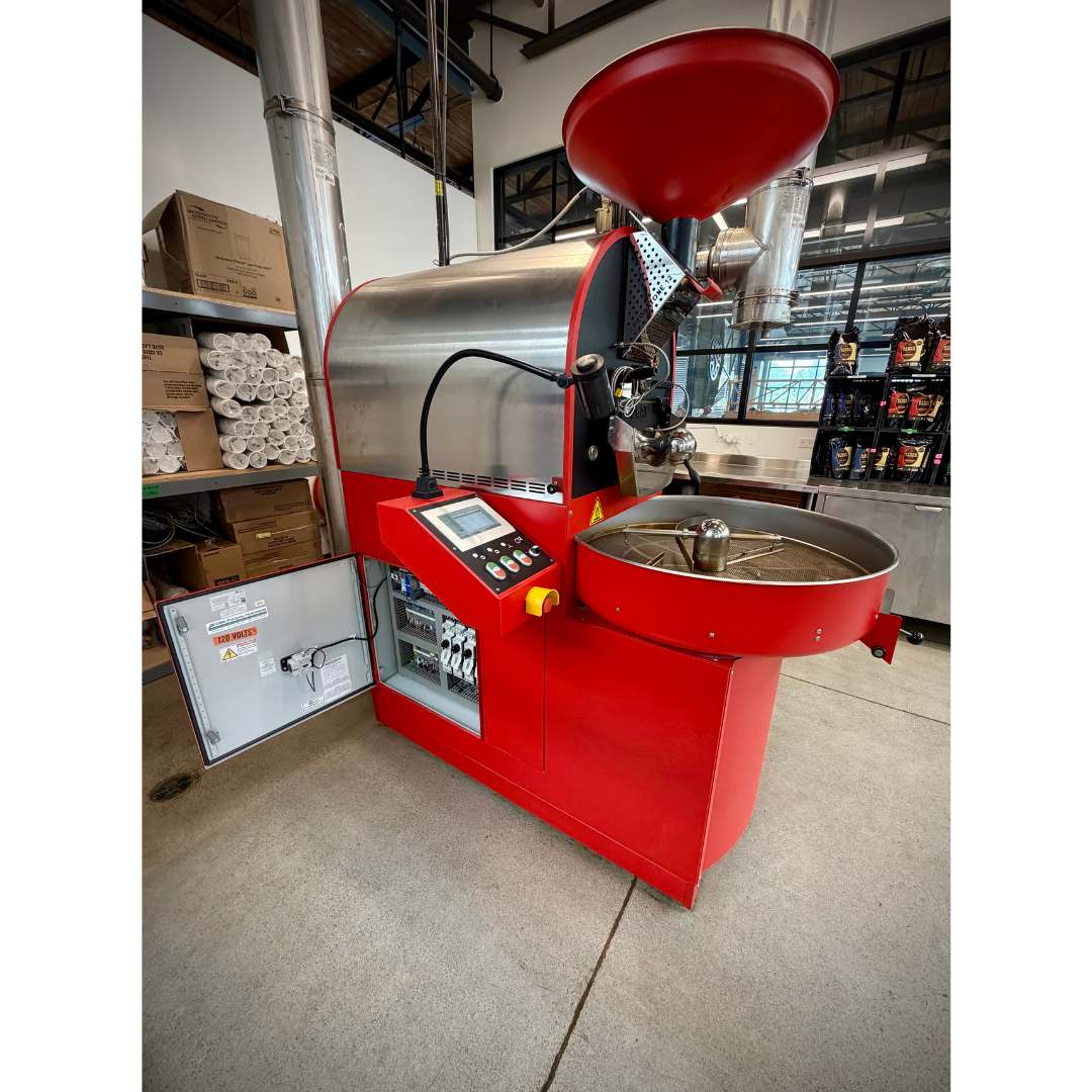 12kg Probat P12-2 Used Coffee Roasting Machine and Matching Loader - 2018 - Extreme Low Use - Stock S0768
