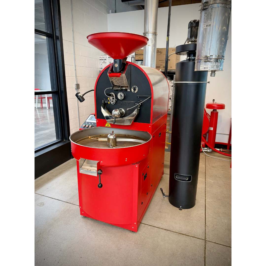 12kg Probat P12-2 Used Coffee Roasting Machine and Matching Loader - 2018 - Extreme Low Use - Stock S0768