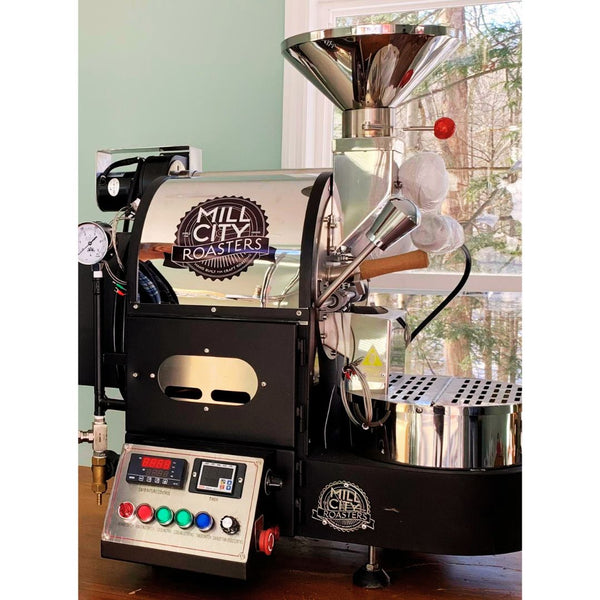 2018 1kg Mill City Roaster used coffee roaster side close-up view