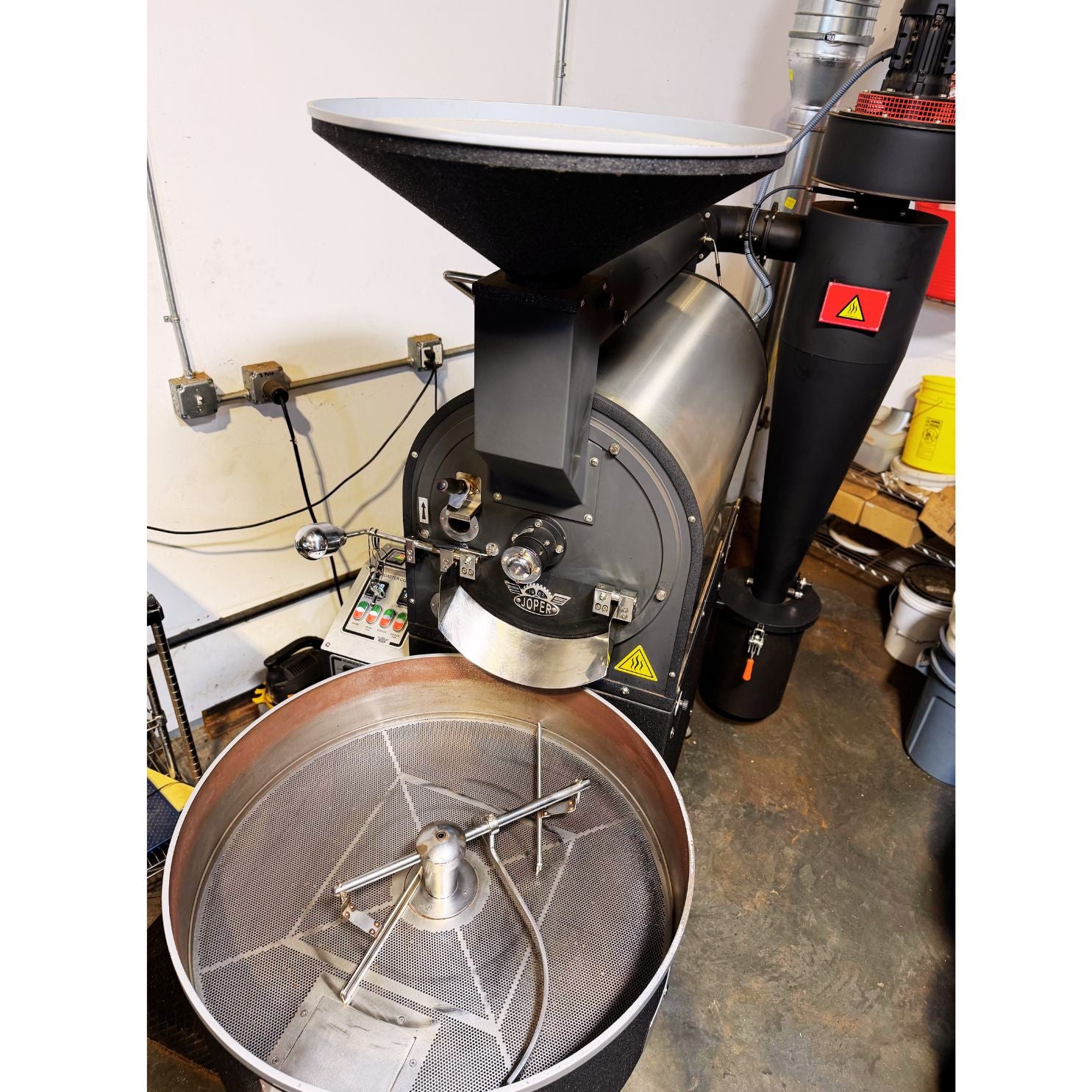 2018 15kg Joper BSR-15 used coffee roaster top angle