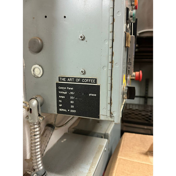 1986 140kg Sivetz used coffee roaster control panel side